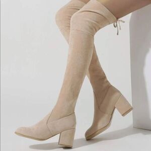 Chunky Heel Over the Knee Boots